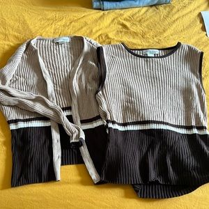 Vintage casual corner sweater set